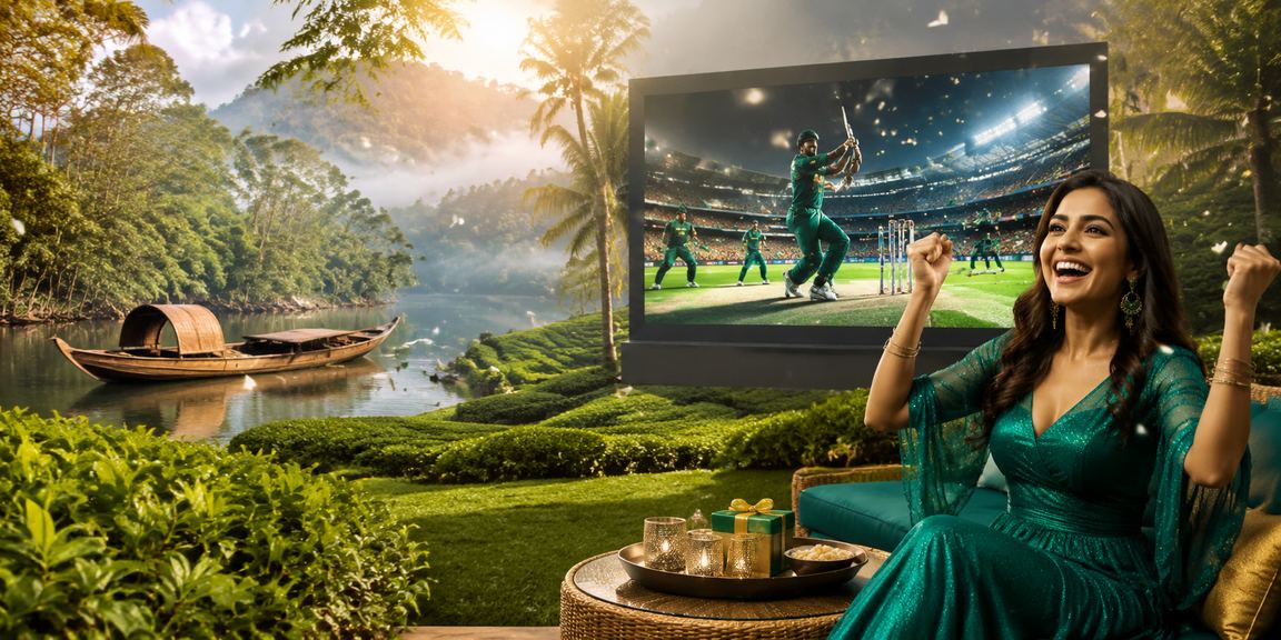 সিলেটের চা বাগানে ক্রিকেট বেটিং উপভোগ করছেন খেলোয়াড়